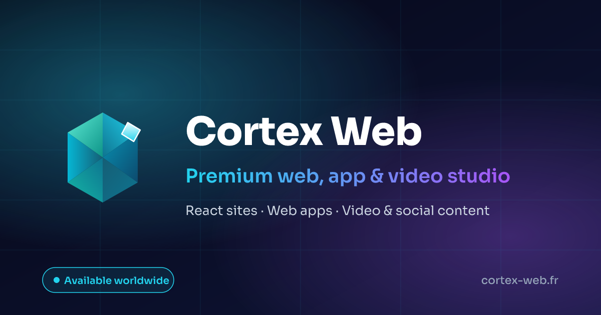 Création de sites web, applications et vidéo | Cortex Web