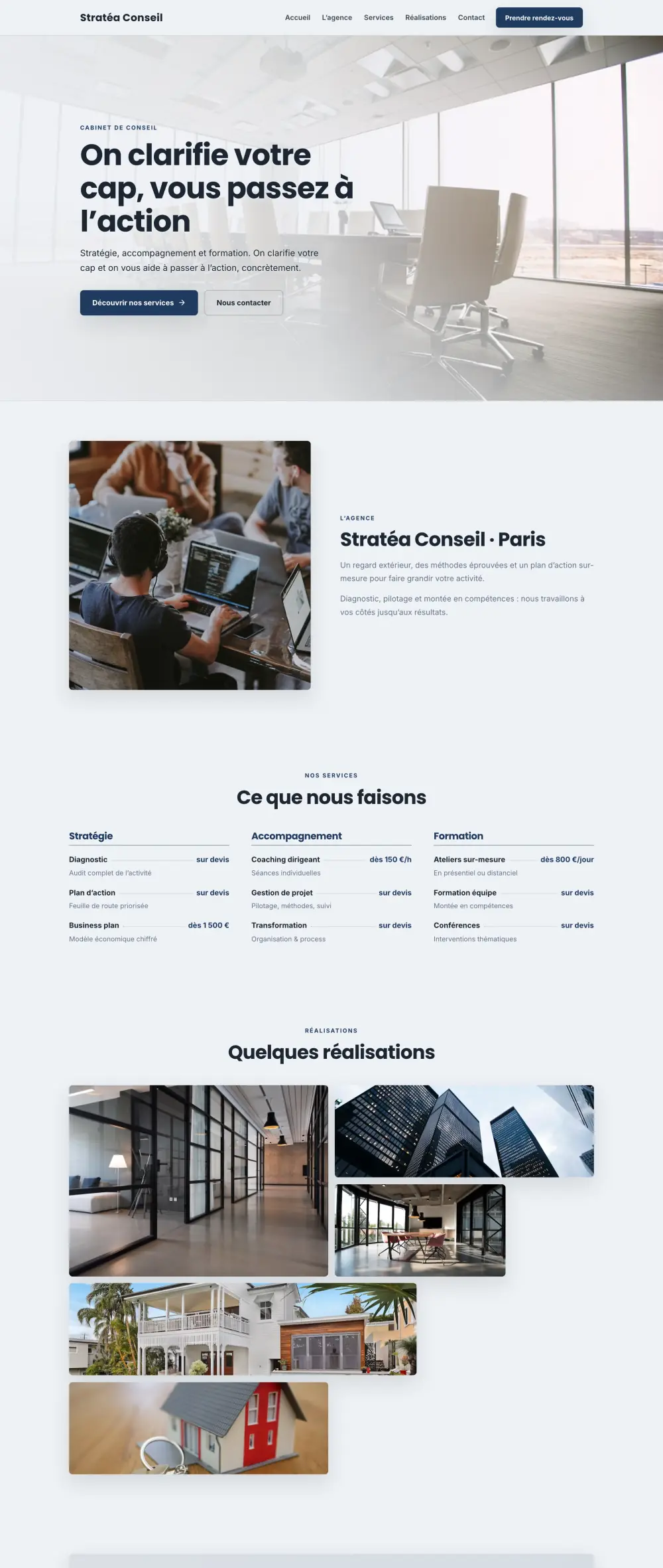 Modèle de site pour Agentur